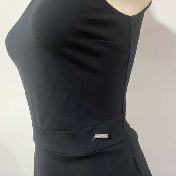 Armani Exchange Black Asymmetrical Wrap Mini Dress - Picture 4 of 14